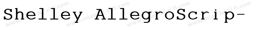 Shelley AllegroScrip字体转换